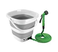 Pompa Acqua a Batteria con Secchio Pieghevole 15L Lavaggio Auto Aquarover Lampa