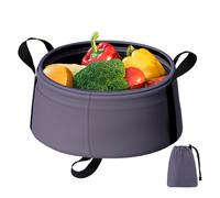 Secchio Pieghevole - Contenitore Acqua Per Giardino | Vasca Impermeabile 8.5L Con Manico Pieghevole Per Cucina, Viaggio, Giardinaggio, Campeggio | Con Maniglia Secchio Pieghevole 8.5L Portatile Imperm