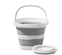 Secchio pieghevole - Contenitore per l'acqua per spiaggia | Lattina portatile con comoda maniglia | Secchio pieghevole impermeabile da 10 l con manico per bagno, campeggio, cucina, lavanderia,
