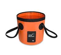 Secchio Pieghevole, Contenitore Portatile per Acqua, Secchio Pieghevole Multifunzionale, 20 L, colore arancione