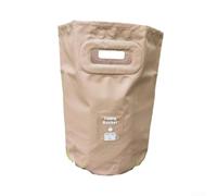 Secchio pieghevole da 10 l, contenitore per acqua pieghevole per campeggio, pesca, secchio in PVC resistente con manico 44 x 30 cm (kaki 20L)