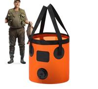 Secchio Pieghevole da 10 l, Impermeabile, Pieghevole, con Grande capacità, con Uscita 'Acqua, lavabo, Contenitore per l'acqua,