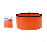 Secchio pieghevole da 5 l, contenitore d'acqua pieghevole impermeabile per campeggio, escursionismo, pesca, lavabo in PVC leggero con anello per appenderlo, bacino portatile da esterno per viaggi