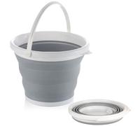 Secchio pieghevole da 5 l in plastica, secchio pieghevole, secchio per tacchino, secchio d'acqua, per interni ed esterni, ideale per campeggio, festival, spiaggia, lavanderia, lavaggio auto