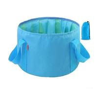 Secchio pieghevole funzionale da 15 litri con cinghia da polso per una facile portabilità (blu)