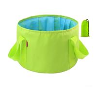 Secchio pieghevole funzionale da 15 litri con cinghia da polso per una facile portabilità (verde)