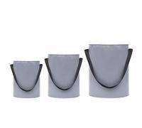 Secchio pieghevole in PVC da 7 l, contenitore portatile pieghevole per lavabo, con borsa per il trasporto, per pesca, lavaggio auto, campeggio, escursionismo [grigio]