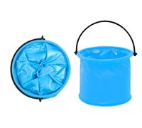 Secchio pieghevole multifunzionale in PVC blu