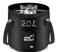 Secchio pieghevole per l'acqua, 20 l, portatile, leggero, pieghevole, per campeggio, viaggi, picnic, escursionismo, pesca, barca, giardinaggio, lavaggio auto