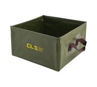 Secchio pieghevole per lavabo, in PVC 500D, 13 l, portatile, quadrato, pieghevole, per campeggio, pesca, attività all'aperto, 28,5 x 16,5 cm (verde)