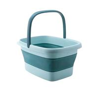 Secchio Pieghevole Per Pediluvio Secchio for la pulizia della vasca da bagno for i piedi 2 pezzi, grande pieghevole portatile, , secchio for dei , for studenti(Blue)