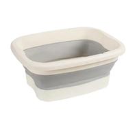 Secchio Pieghevole Per Piedi 2 pezzi pieghevole piede ammollo secchio pediluvio bacino portatile lavabo in plastica for cucina da campeggio for frutta for esterno(Grey)