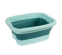 Secchio Pieghevole Per Piedi 2 pezzi pieghevole piede ammollo secchio pediluvio bacino portatile lavabo in plastica for cucina da campeggio for frutta for esterno(Green)