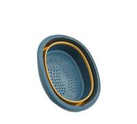 Secchio Pieghevole Per Piedi Pediluvio pieghevole e ispessito da 2 pezzi for uso domestico portatile Secchio d'acqua for immersione dei piedi(Blue)