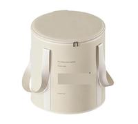 Secchio Pieghevole Per Piedi Secchio pieghevole for pediluvio con coperchio, lavabo portatile, vasca da bagno multifunzionale for viaggi all'aperto(Beige)