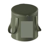 Secchio Pieghevole Per Piedi Secchio pieghevole for pediluvio con coperchio, lavabo portatile, vasca da bagno multifunzionale for viaggi all'aperto(Green)