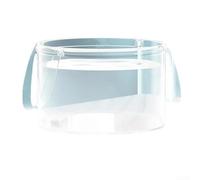 Secchio pieghevole portatile con materiale PVC trasparente, progettato per picnic all'aperto e campeggio, grande capacità per trasportare acqua e forniture (S)