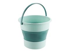 Secchio pieghevole portatile da 10 l e 5, bacinella in silicone, secchi for lavaggio auto salvaspazio for campeggio, casa, esterni(Blue 5L)