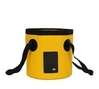 Secchio Pieghevole Portatile Da 12/20 Litri | Secchio da pesca pieghevole, contenitore for la conservazione dell'acqua da campeggio(Yellow-12L)