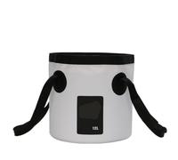 Secchio Pieghevole Portatile Da 12/20 Litri | Secchio da pesca pieghevole, contenitore for la conservazione dell'acqua da campeggio(White-12L)