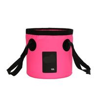 Secchio Pieghevole Portatile Da 12/20 Litri | Secchio da pesca pieghevole, contenitore for la conservazione dell'acqua da campeggio(Pink-12L)