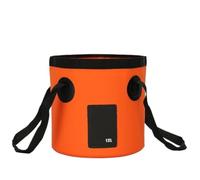 Secchio Pieghevole Portatile Da 12/20 Litri | Secchio da pesca pieghevole, contenitore for la conservazione dell'acqua da campeggio(Orange-12L)