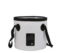 Secchio Pieghevole Portatile Da 12/20 Litri | Secchio da pesca pieghevole, contenitore for la conservazione dell'acqua da campeggio(White-20L)
