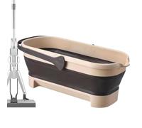 Secchio pieghevole portatile - Secchio per acqua pieghevole rettangolare con manico | Pratico cestino multiuso dal design moderno creativo per la pulizia della mop, il lavaggio 'auto, il lavoro a