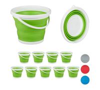 Secchio pieghevole verde 10 L Secchio salvaspazio Contenitore pieghevole