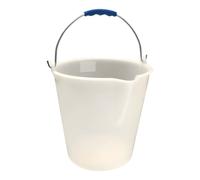 Secchio Plastica Bianco Tondo 15 lt Mobilplastic - Pulizia Pavimenti e Alimenti