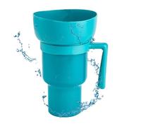 Secchio Pop-Corn - Bicchiere Bevanda Paglia, Supporto Snack Resistente Al Calore | Contenitore Portatile 2in 1 Stoccaggio Alimentare E Bevande Per Viaggi Cinema Casa Teatro Stadio