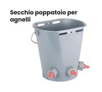 Secchio poppatoio a 3 posti adatto agnelli e capretti 8lt