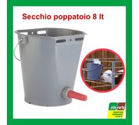 SECCHIO POPPATOIO CON TETTARELLA PER ALLATTAMENTO VITELLI 8 LT