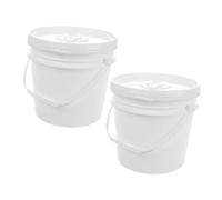 Secchio Porta Salviette Portatile Bianco in Plastica, 2 Pezzi | Contenitore per Salviette e Carta, Uso Bagno e Auto, Capienza Ampia, Chiusura Sigillata