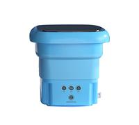 Secchio portatile per il lavaggio con cestello di scarico a secco, mini tubo di scarico per rondella pieghevole secchio portatile per calze biancheria intima US 110V-220V /829 (colore: blu)
