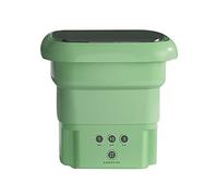 Secchio portatile per il lavaggio con cestello di scarico a secco, mini tubo di scarico per rondella pieghevole secchio portatile per calze biancheria intima US 110 V-220 V/829 (colore: verde)