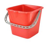 Secchio Pulizie Rosso 15 lt in Plastica - Ipc Tools - Manico Lava Pavimenti