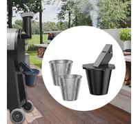 Secchio Raccogli Grasso per Affumicatore, Tubo Quadrato Da 1,6'' di