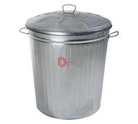 Secchio raccogli cenere con coperchio e manico in metallo pattumiera bidone 18L