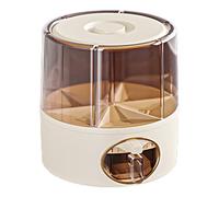 Secchio rotante per riso, dispenser multi-griglia per alimenti secchi, porta cereali sigillato, organizer salvaspazio per uso in dispensa, contenitore con misurino per bancone della cucina