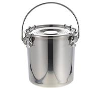 Secchio sigillato in acciaio inox, contenitore impermeabile per alimenti con coperchio, ideale per ghiaccio, bevande, snack e bottiglie, perfetto per esterni e per la casa