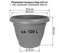 Secchio Vaso per Piante Fioriera Campana Ripp / Sottobicchieri - Anche Come Set