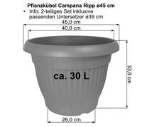 Secchio Vaso per Piante Fioriera Campana Ripp / Sottobicchieri - Anche Come Set
