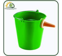 SECCHIO VERDE CON POPPATOIO PER VITELLI secchio in plastica, tettarella di gomma