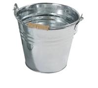 VERDELOOK | Secchio in Zinco Rinforzato con Impugnatura in Legno, Capienza 8 lt, Secchio Contenitore Multiuso con Manico,