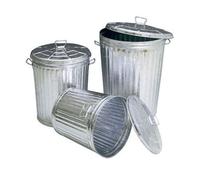 SECCHIO ZINCATO BIDONE 62 LT DM 43 H.50 PATTUMIERA C/COPERCHIO GIARDINO 03 2025