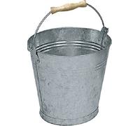 Secchio zincato in lamiera lt10 per raccolta cenere stufa stufe camino giardino
