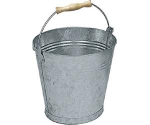 Secchio zincato in lamiera lt10 per raccolta cenere stufa stufe camino giardino