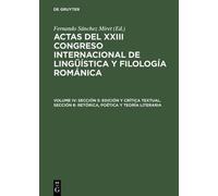 Sección 5: Edición Y Crítica Textual. Sección 6: Retórica, Po (Copertina rigida)