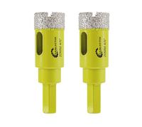 Secco Punte per Trapano Diamantate - 2pezzi 20mm Fresa Diamantata con Codolo Esagonale per Ceramica Gres Porcellanato Granito Marmo Quarzo Pietra Artificiale SANLEETEK